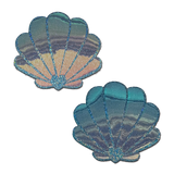 Pastease Opalescent Mermaid Shells - Seafoam Blue