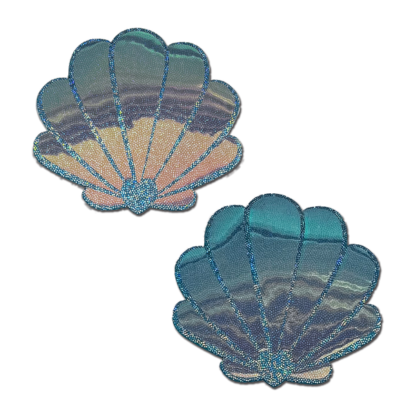 Pastease Opalescent Mermaid Shells - Seafoam Blue
