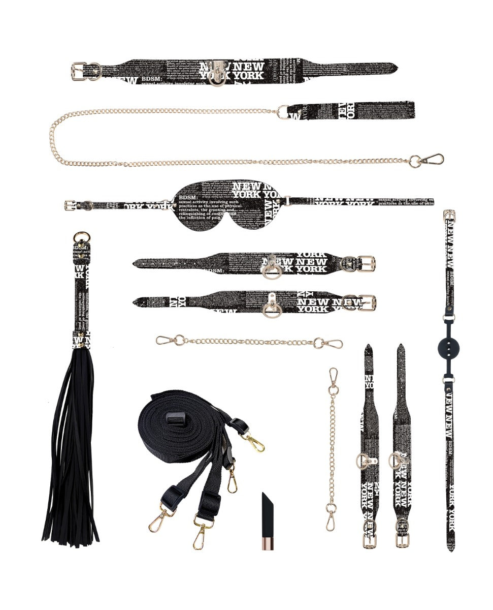 Ouch! NY Collection Bondage Kit with Bag Set Black