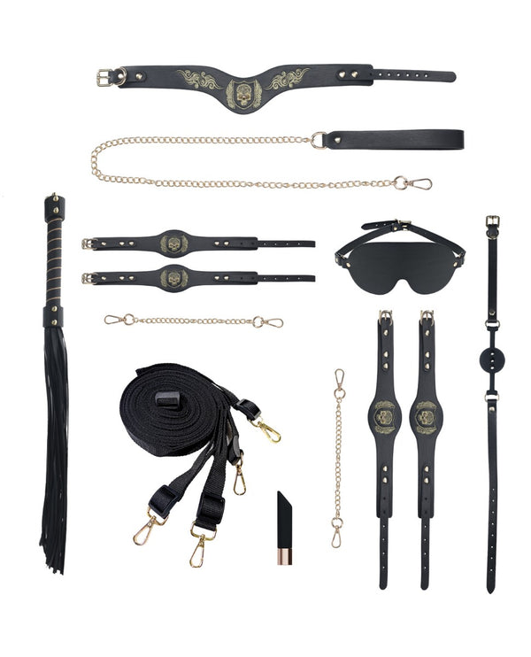 Ouch! London Collection Bondage Kit with Bag Set Black