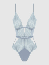 Sienna Satin & Lace Wireless Teddy