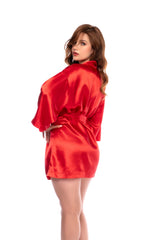 Silk Hour Short Satin Robe - Mapale