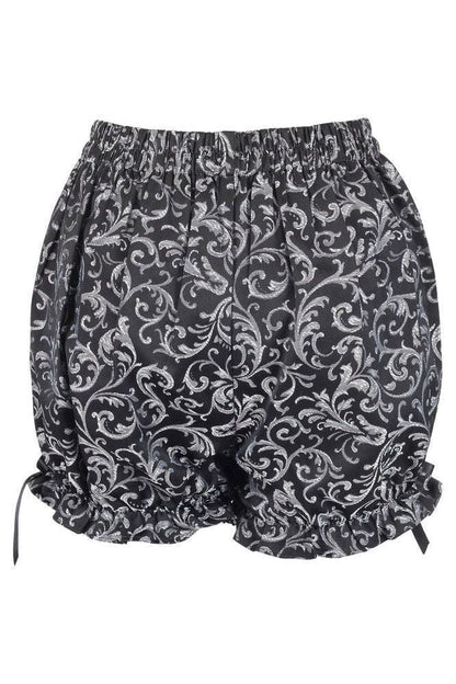 Silver/Black Brocade Bloomers - Daisy Corsets