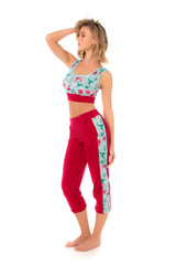 Mapale Sleigh Bells Crop Top and Capri Pajama Set