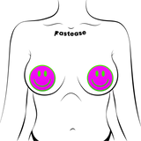 Pastease Neon Green Glow-in-the-Dark Smiley Face - Pink
