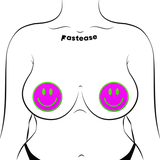 Pastease Neon Green Glow-in-the-Dark Smiley Face - Pink