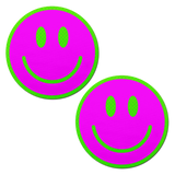 Pastease Neon Green Glow-in-the-Dark Smiley Face - Pink