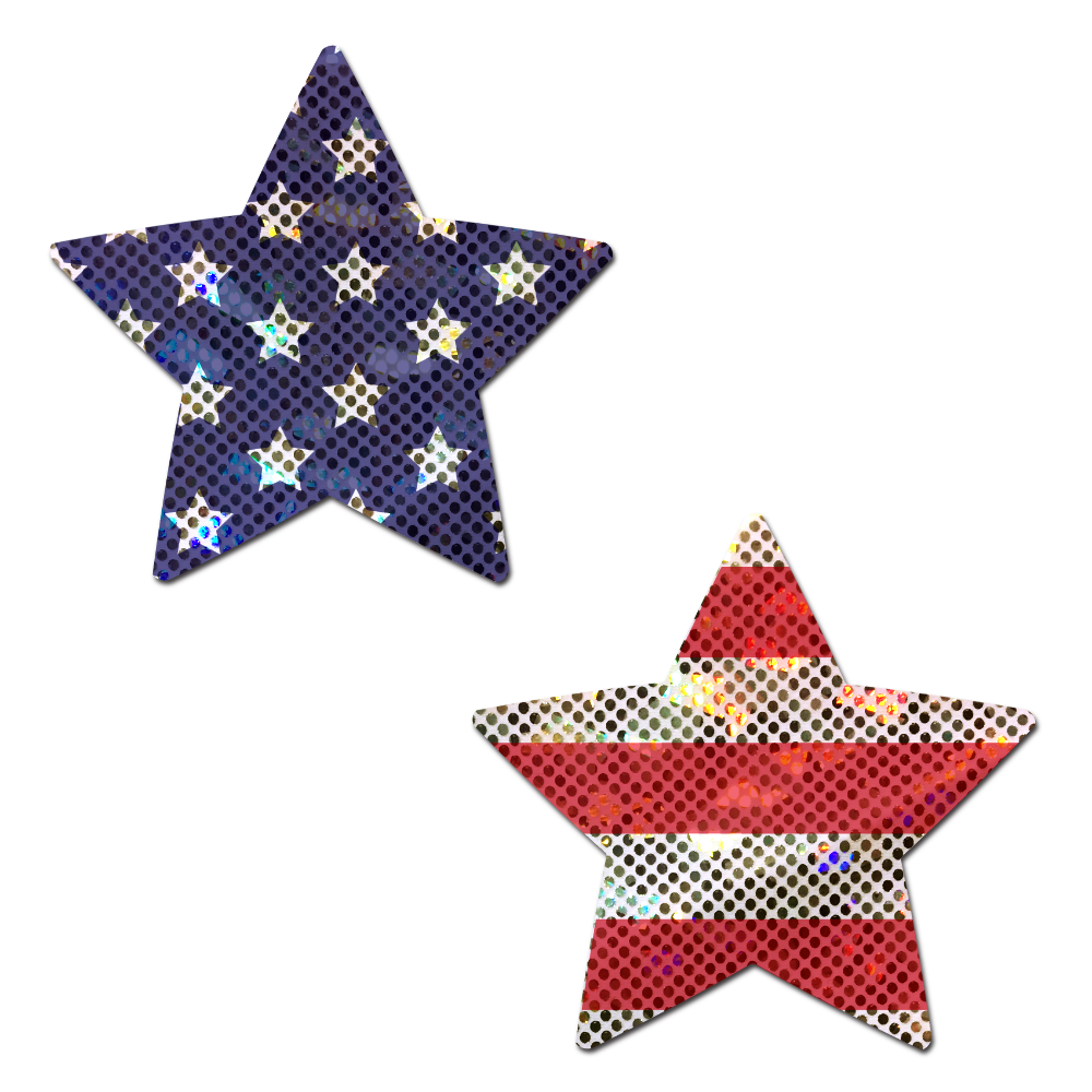 Pastease Glitter Patriotic Star - Red/Blue