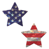 Pastease Glitter Patriotic Star - Red/Blue