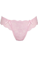 Axami Strawberry Shortcake Lace Thong: gorgeous pink lace panty with delicate bows, scalloped edges, and comfortable design.