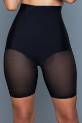 BeWicked Suit Your Waist High Boyshort Shapewear Panty Black