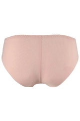 Axami Summer Love powder pink briefs with delicate tulle and rich rose gold embroidery.