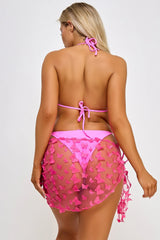 BeWicked Swimwear Butterflies Blossom Bikini Set Swimsuit Hot Pink Butterfly