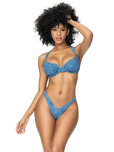 Mapale Swimwear Y2K Tie Two Piece Bikini Set Blue Chambray-Rebel Romance