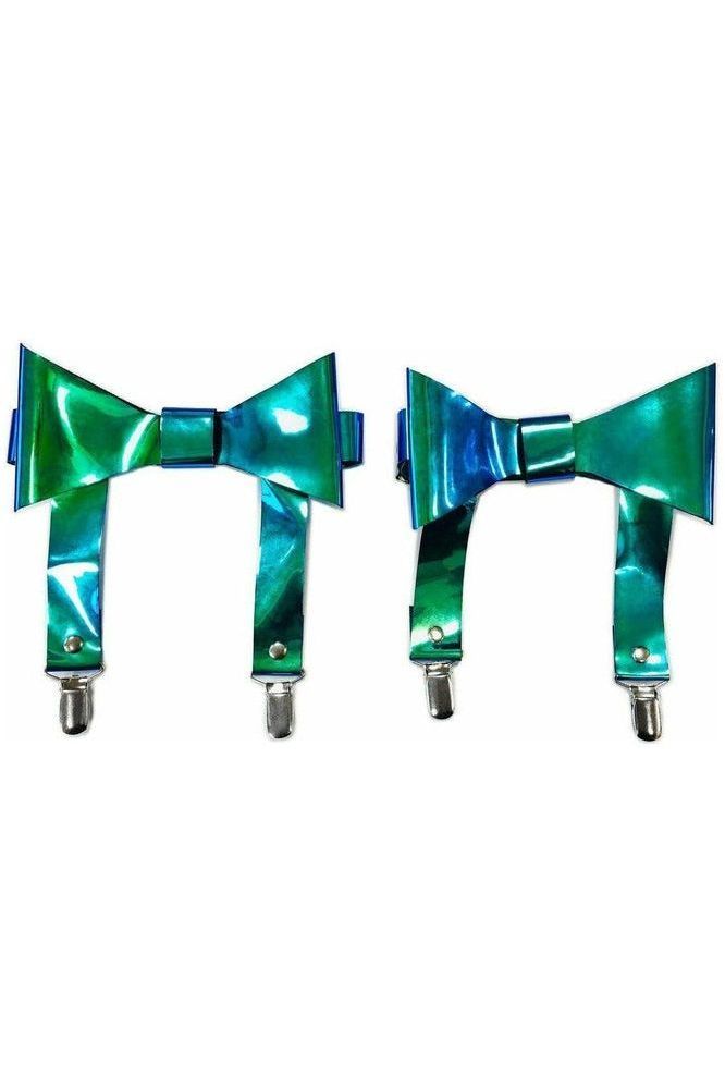 Daisy Corsets Teal/Blue Holo Garters (set of 2)