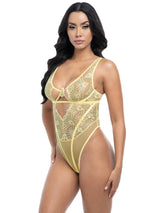 Tiana Underwire Cups Lace Teddy Pale Banana