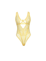 Tiana Underwire Cups Lace Teddy Pale Banana