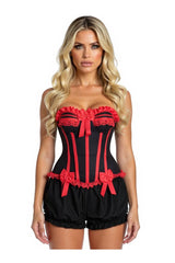 Daisy Corsets Top Drawer 2 PC Burlesque Steel Boned Corset & Bloomer Set