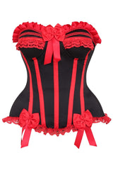 Daisy Corsets Top Drawer 2 PC Striped Burlesque Steel Boned Corset & Bloomer Set