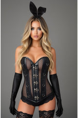 Daisy Corsets Top Drawer 4 PC Bad Bunny Fishnet Corset Costume