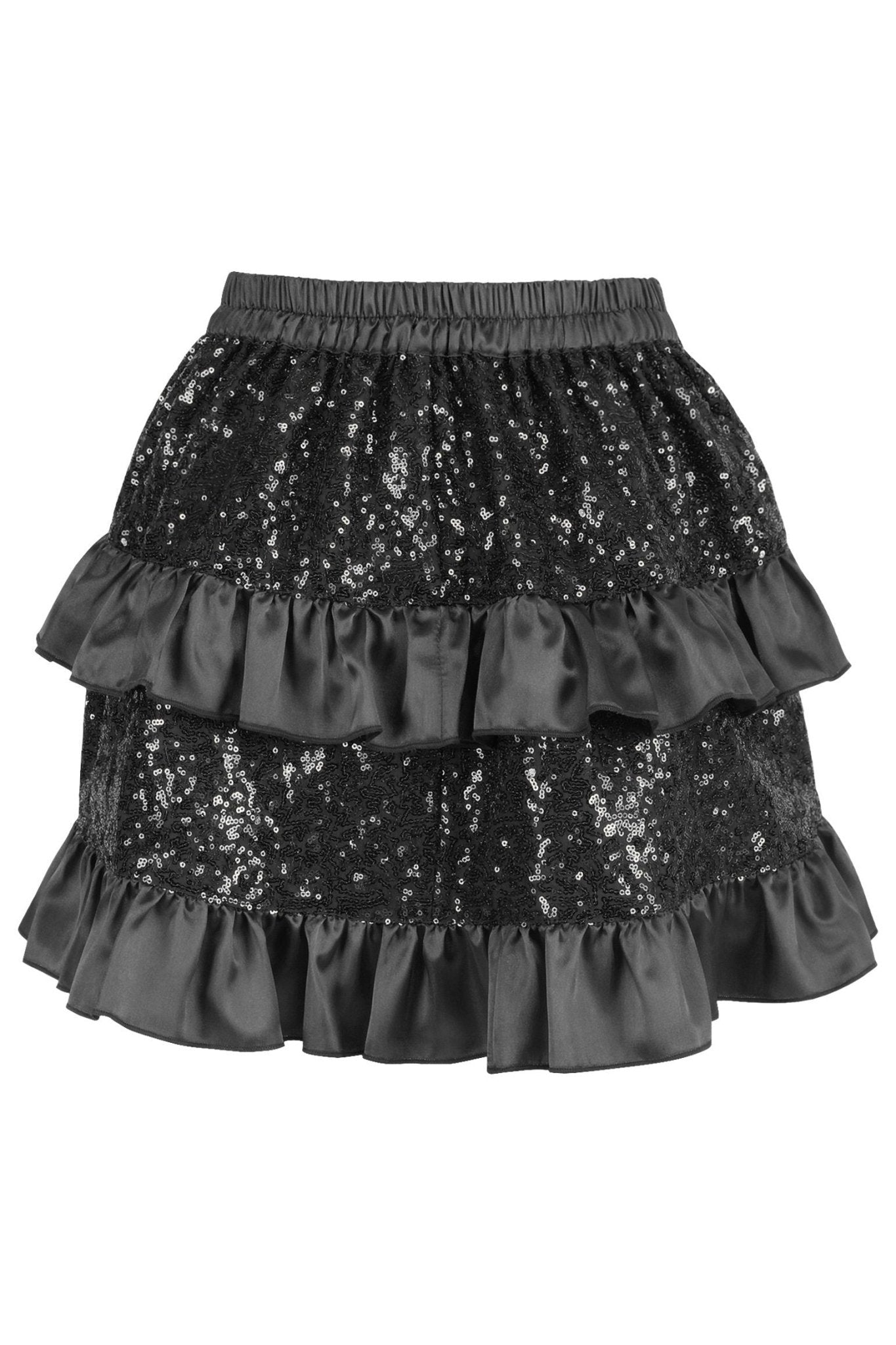 Top Drawer 4 PC Premium Black Sequin Witch Corset Costume - Daisy Corsets