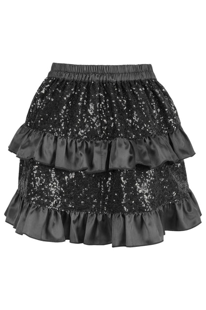 Top Drawer 4 PC Premium Black Sequin Witch Corset Costume - Daisy Corsets
