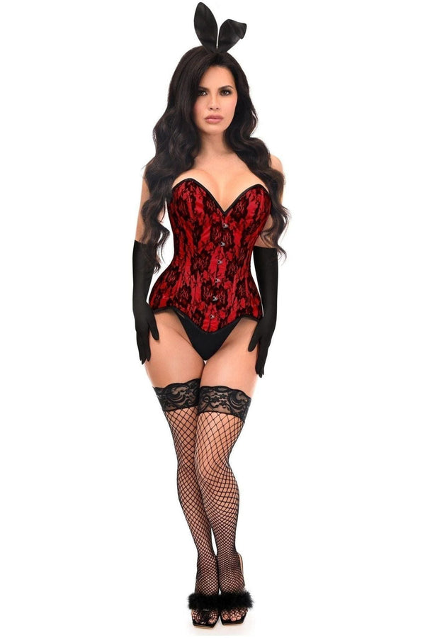 Daisy Corsets Top Drawer 4 PC Premium Red Bunny Corset Costume