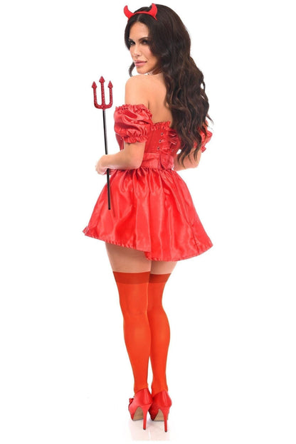 Top Drawer 4 PC Sexy Devil Corset Costume - Daisy Corsets