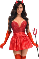 Top Drawer 5 PC Premium Devil Corset Costume - Daisy Corsets