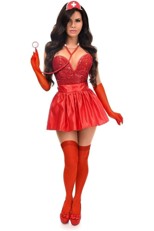 Daisy Corsets Top Drawer 5 PC Premium Nurse Corset Costume