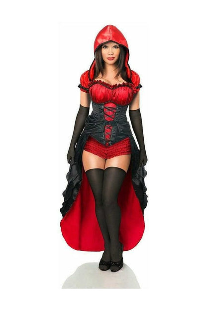 Top Drawer 5 PC Red Hot Riding Hood Corset Costume - Daisy Corsets