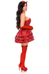 Top Drawer 5 PC Red Sequin Devil Corset Costume - Daisy Corsets