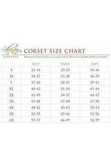 Daisy Corsets Top Drawer Black Brocade Steel Boned Corset w/Clasp Closure