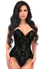 Daisy Corsets Top Drawer Lace Overlay Steel Boned Overbust Corset