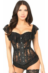 Daisy Corsets Top Drawer Sheer Lace Steel Boned Corset