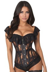 Daisy Corsets Top Drawer Sheer Lace Steel Boned Corset