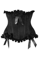 Daisy Corsets Top Drawer Black Steel Boned Burlesque Underbust Corset Waist Cincher