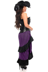 Top Drawer Black/Purple Striped Premium Corset Costume - Daisy Corsets