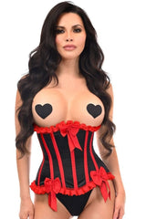 Daisy Corsets Top Drawer Black/Red Steel Boned Burlesque Underbust Corset Waist Cincher