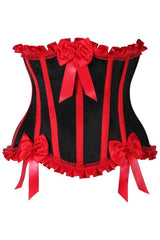 Daisy Corsets Top Drawer Black/Red Steel Boned Burlesque Underbust Corset Waist Cincher