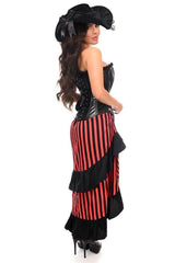 Top Drawer Black/Red Striped Premium Corset Costume - Daisy Corsets