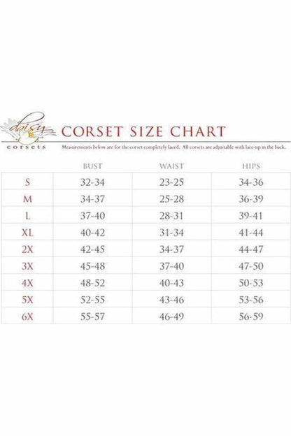 Top Drawer Black/White Print Steel Boned Corset - Daisy Corsets