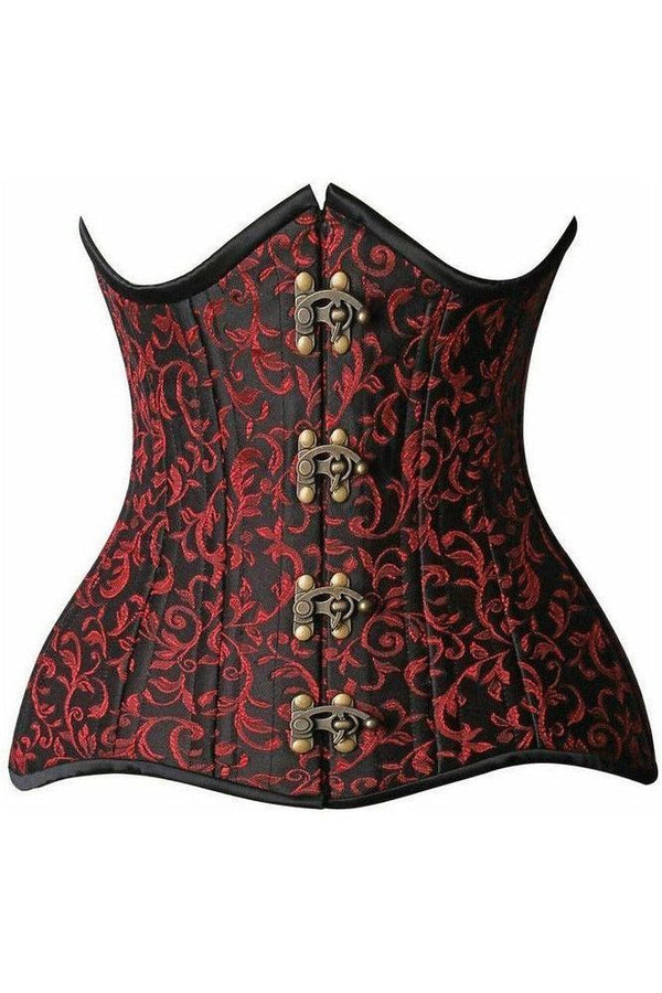Daisy Corsets Top Drawer CURVY Brocade Double Steel Boned Under Bust Corset TD-1201