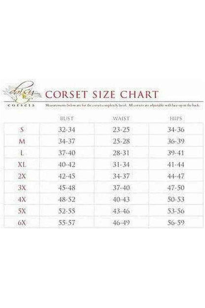 Top Drawer Dark Green Brocade Steel Boned Corset w/Clasp Closure - Daisy Corsets