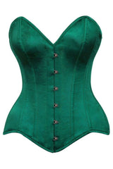 Daisy Corsets Top Drawer Dark Green Satin Steel Boned Overbust Corset