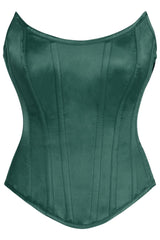 Daisy Corsets Top Drawer Satin Steel Boned Overbust Corset w/Side Zipper