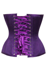 Daisy Corsets Top Drawer Dark Purple Satin Steel Boned Overbust Corset