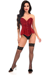 Daisy Corsets Top Drawer Velvet Steel Boned Overbust Corset