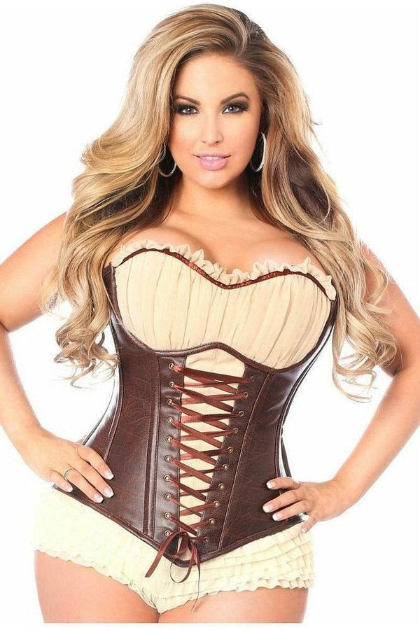 Daisy Corsets LIMITED EDITION Top Drawer Faux Leather Steel Boned Ren Faire Corset TD-499