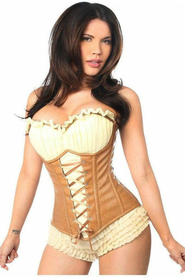 Daisy Corsets LIMITED EDITION Top Drawer Faux Leather Steel Boned Ren Faire Corset TD-042